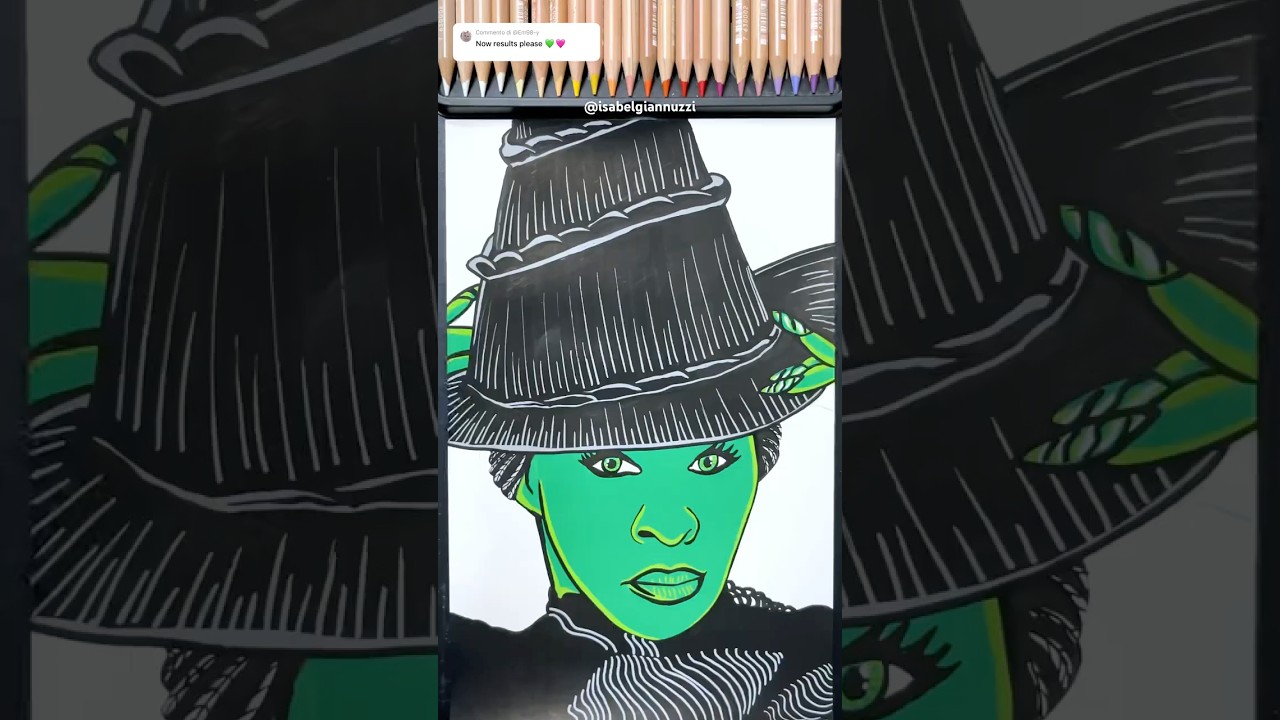 New Drawing Transition Results! Elphaba and Glinda from WICKED 