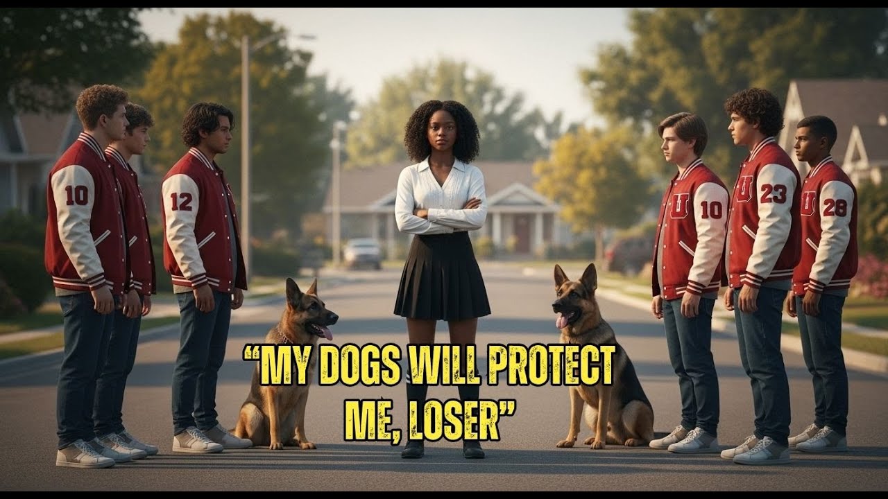 Bullies Surround Black Girl — Freeze When Her Military Dogs Step Forward!