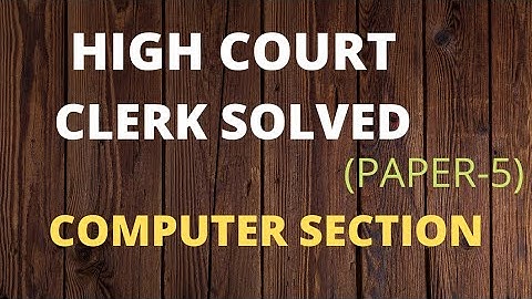HIGH COURT PREV. CLERK SOLVED COMPUTER SECTION |#HPHIGHCOURT #HPSSCPAPER #JOAIT #HPPAPER #HPCLERK