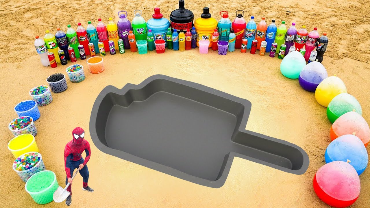 Как сделать отверстие для мороженого из цемента, гигантской бутылки Mountain Dew, большой бутылки...