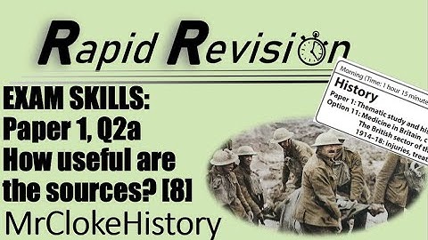 GCSE History Exam Skills - Edexcel Paper 1 Q2a How Useful are the Sources? (8 Marks)