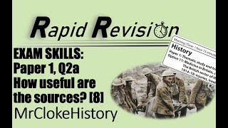 GCSE History Exam Skills - Edexcel Paper 1 Q2a How Useful are the Sources? (8 Marks)