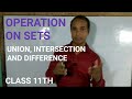 Operation on sets  unionintersection and difference bluepenbluemarker  m saalim