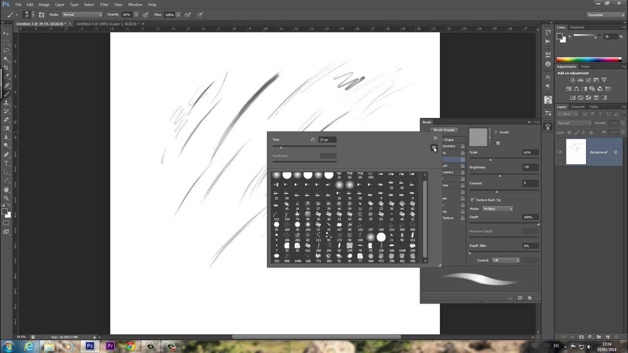 How to make a basic sketch pencil brush in adobe custom brush