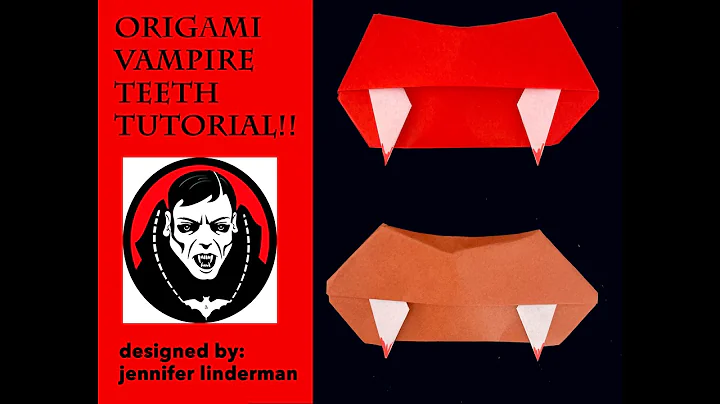 Origami Vampire Teeth tutorial designed  by Jennif...