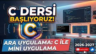 C Programlama Dersleri #3 | İlk Mini Programımızı Yazıyoruz! 💻 | Uygulamalı C Dersi
