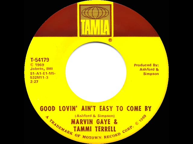 Watch 1969 HITS ARCHIVE: Good Lovin’ Ain’t Easy To Come By - Marvin Gaye & Tammi Terrell (mono) on YouTube Watch 1969 HITS ARCHIVE: Good Lovin’ Ain’t Easy To Come By - Marvin Gaye & Tammi Terrell (mono) on YouTube