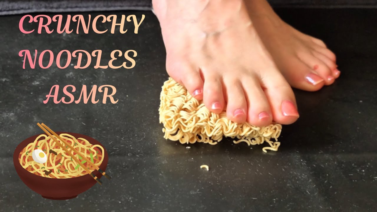 Crunchy Noodle ASMR Foot 🍜🤍 | Slow Crushing & Soft Whispers