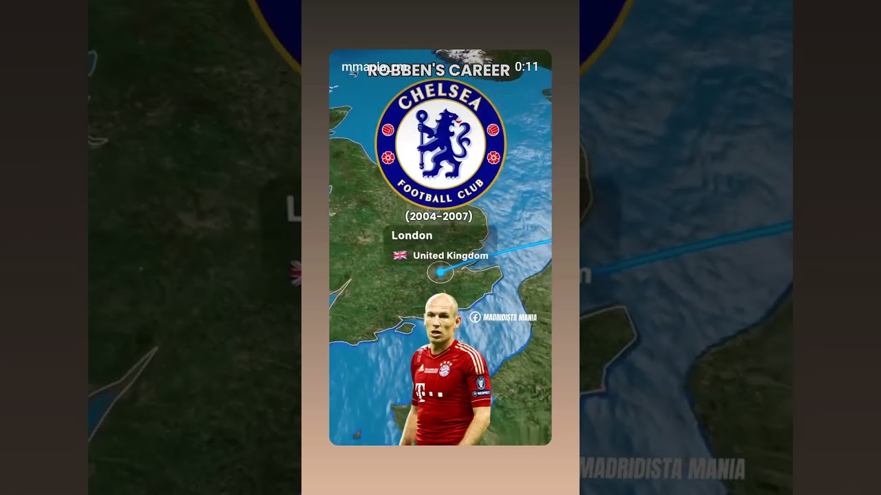 Mapa de la carrera de Robben