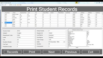 How to Create and Print Student Records in C#