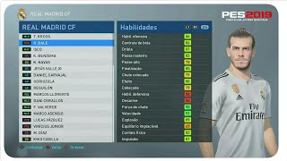 Pes 2019 Faces E Stats Real Madrid Pedido De Inscrito