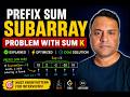Prefix Sum - SubArray Problem with Sum K -Introduction