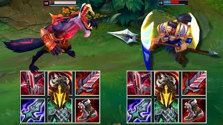 WARWICK vs XIN ZHAO MAX LIFESTEAL BUILD FIGHTS & Best Pentakills!