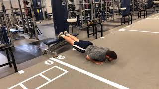 Feet elevated diamond push up iso