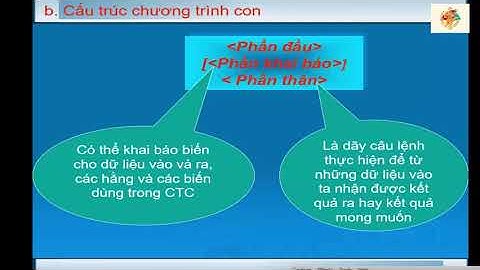 Chương trình con và phân loại