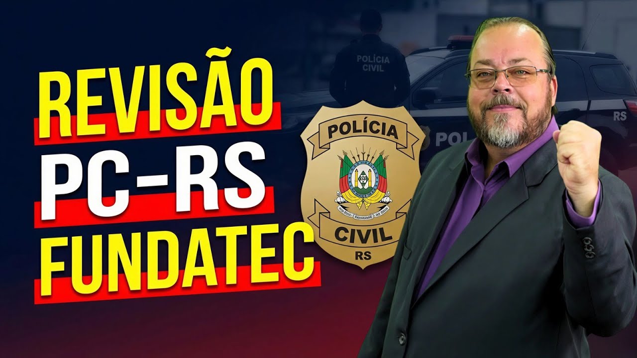 Não faça a prova da PC RS antes de ver este vídeo! Questões FUNDATEC (Correção 3)