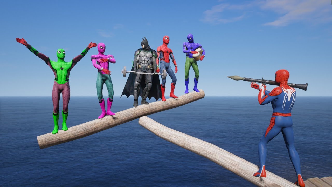 GTA 5 Epic Ragdolls | Spiderman and Super Heroes Jumps/fails Episode 33(Euphoria Physics)