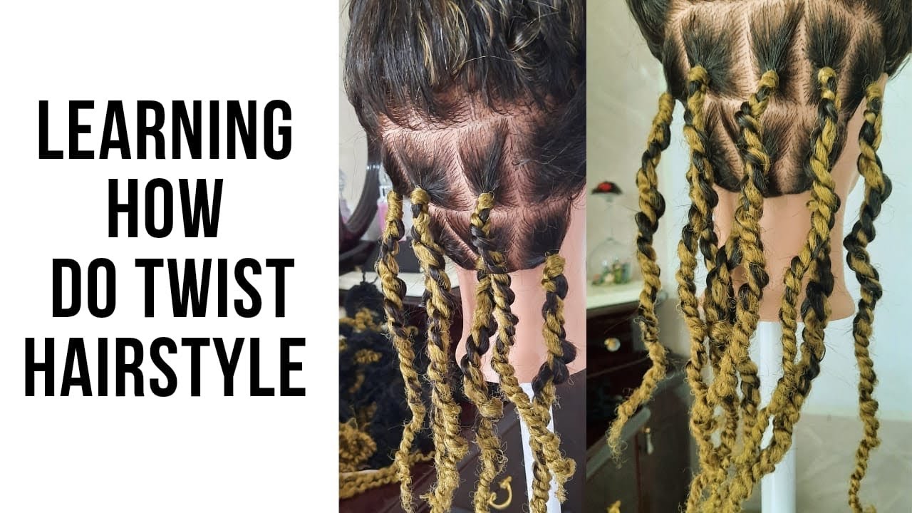 Learning How To Do Twist Hairstyle With Attachment - YouTube