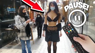 PAUSE CHALLENGE ! ELLE ME DESHABILLE EN PLEINE RUE 😱! LAUREN CRUZ ...