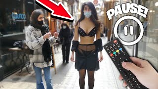 Pause Challenge ! Elle Me Deshabille En Pleine Rue 😱!  Lauren Cruz