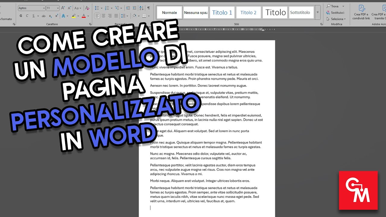 Come creare un modello di pagina personalizzato in Word