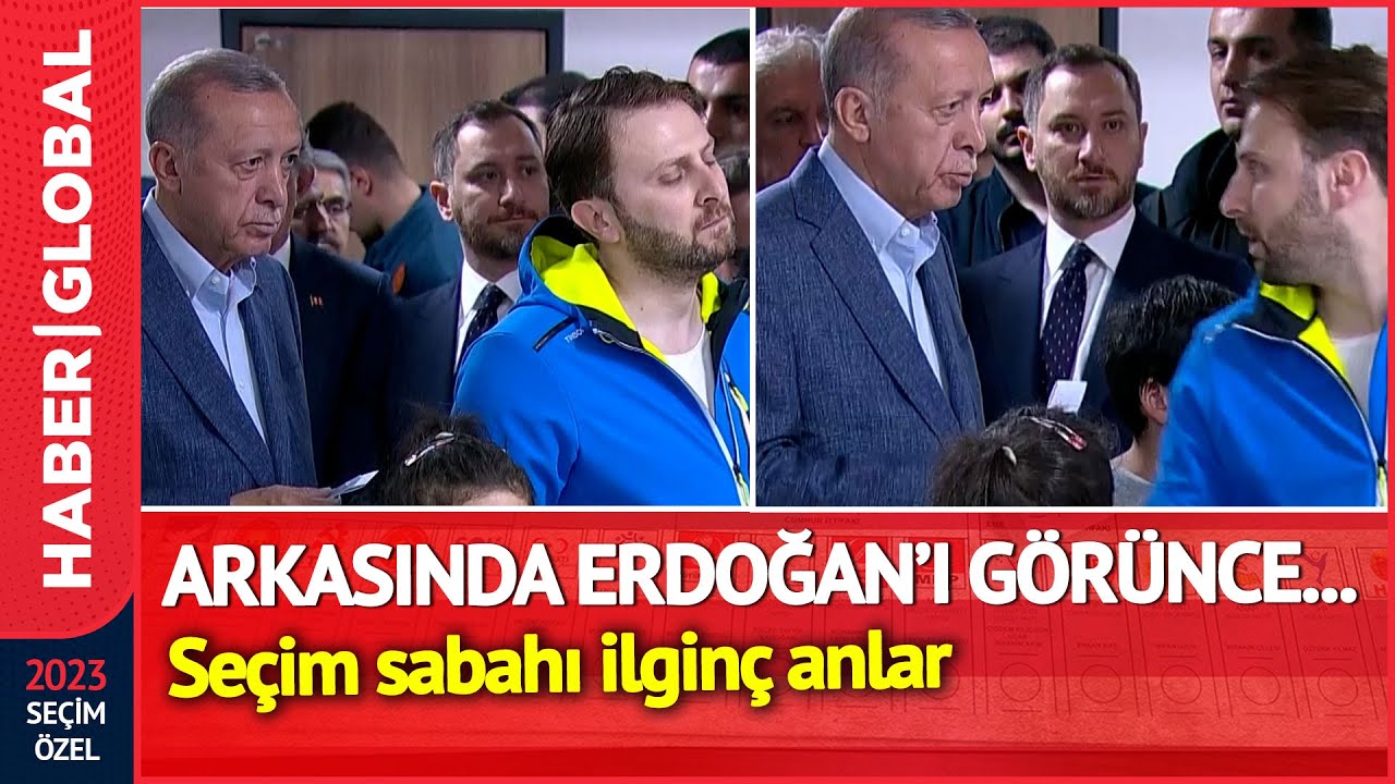 ⁣Türkiye Bu Videoyu Konuşuyor! Oy Kullanmaya Giden Vatandaş Arkasında Erdoğan'ı Görünce...