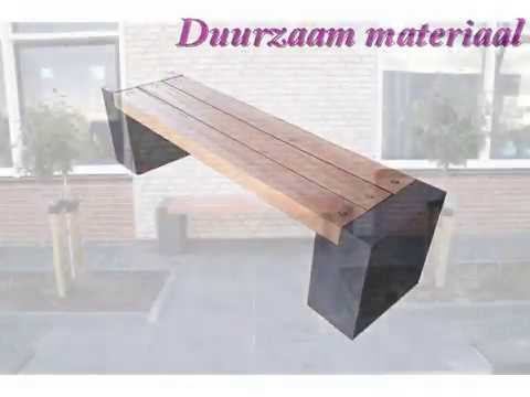 Onwijs Tuinbank beton en geschaafd Douglas hout 180x45x45cm - YouTube HR-84