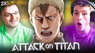 HE'S THE WALL BREAKER!? | Anime NOOBS Watch Attack on Titan | 2X5-6 Reaction
