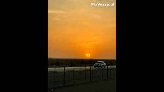 sky hidden the best  and beautiful picture how you see#pixverseai  #sky  #sun  #car