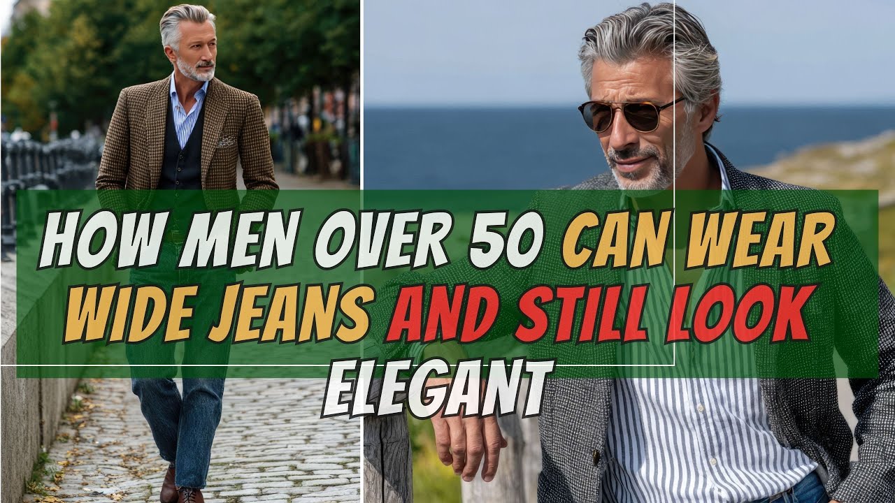 How Men Over 50 Can Wear Wide Jeans and Still Look Elegant