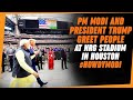 PM Modi and President Trump greet people at NRG Stadium in Houston #HowdyModi