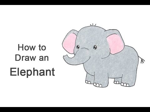 cartoon elephant drawings