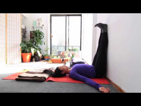 Restorative Yoga - Legs up the Wall pose aka Viparita Karani
