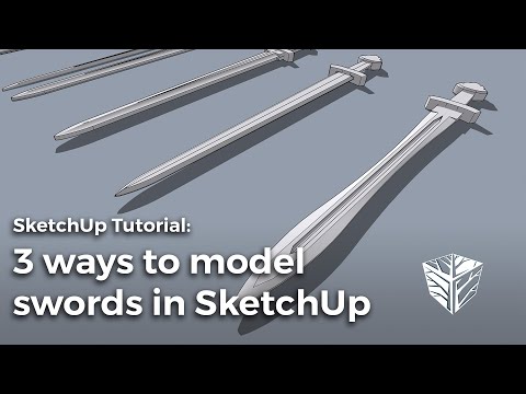 3 methods for modeling swords in SketchUp