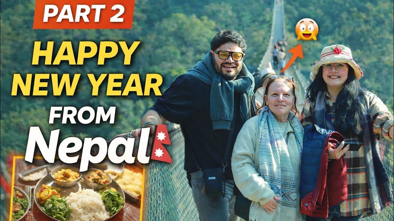 🇳🇵 Trying REAL Nepali Thali 🇳🇵🍛|Suspension Bridge,Nagarkot Views & Surprises |Day 2 #nepal #nagarkot