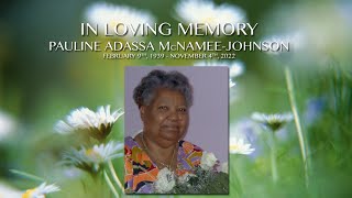 Pauline Adassa McNamee-Johnson Memorial Service