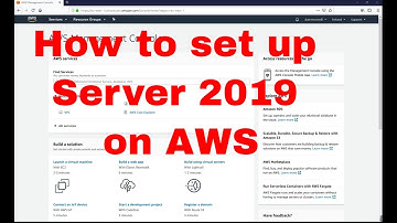 How to set up server 2019 on amazon web services