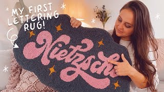 Studio Vlog 05 ✨ Lettering Punch Needle Rug + Tutorial