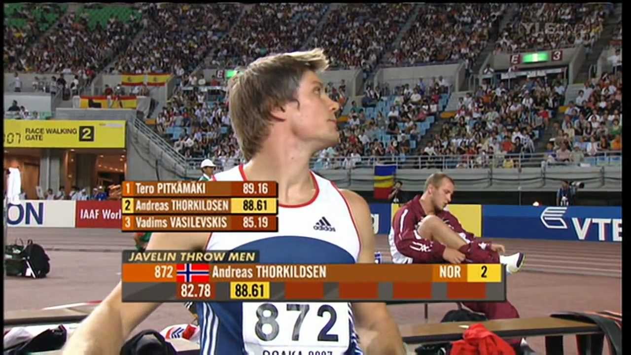 Men's Javelin Throw World Championships 2007 Osaka part 1 YouTube
