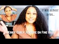 Kinky Curly V Part Wig on Fine Hair| Easy blend+ Glueless| Ft. UNice Hair