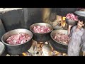 Giant Meat Making | Full Potatoes Meat Prepared | Kabuli Rosh Recipe | Pakistani Street Food Rosh