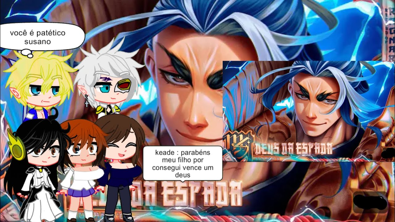 deuses e kokujin no tenkousei reagir rap Susano o Deus da espada (okita+Hiroki)