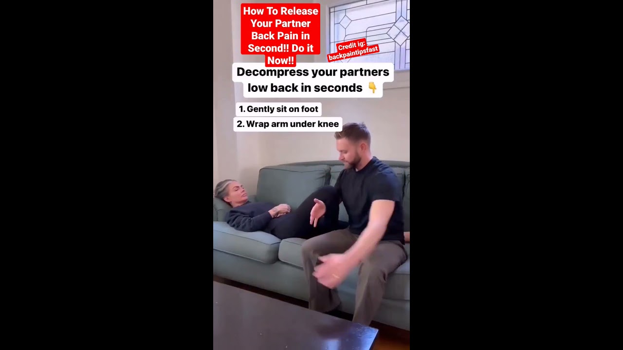 How To Release Your Partner Lower Back Pain In Second Do It Now DIY Chiropractic