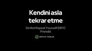 HTML ve CSS ile Do Not Repeat Yourself (DRY) Prensibi
