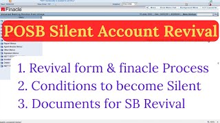 Revival of POSB Silent account | Revival form and procedure with documentation screenshot 3