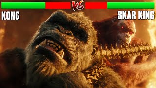 Kong Vs Skar King Battle Scene 4K | Godzilla X Kong The New Empire But Health Bar Is Enabled