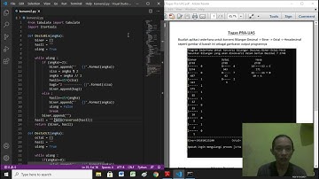 Program Konversi Desimal ke Biner, Octal, dan Hexadesimal - Python