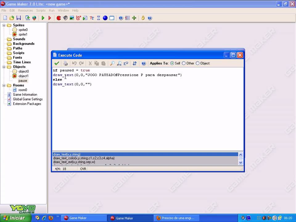 Tutorial de Game Maker - Criando um pause básico - YouTube