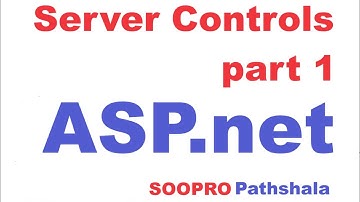 Server Controls part 1 in ASP.NET