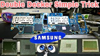 Samsung double decker CPU reballing simple tricks | Samsung A50 M30 A50s M30s M21 M20 hang logo fix